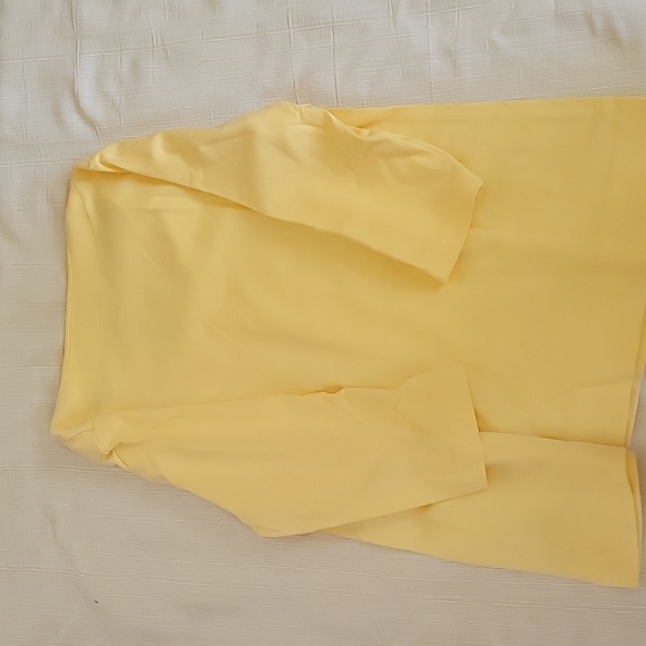 nwot L. L. Bean sz M butter yellow tunic cotton - Picture 4 of 4